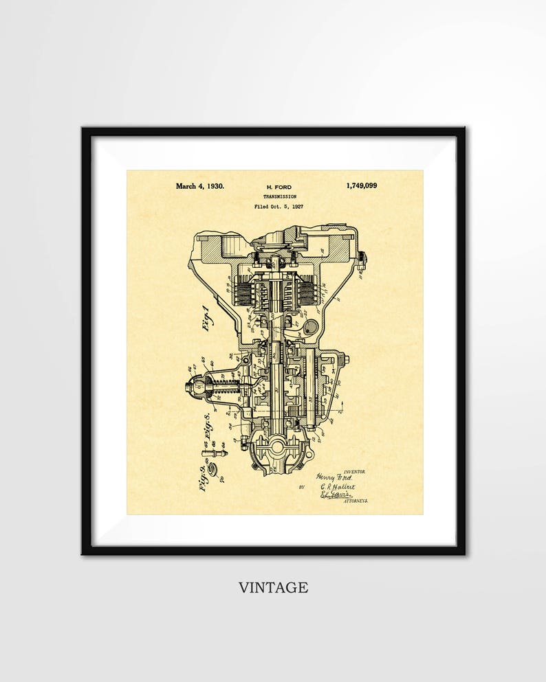 Ford Patent Print 1930 Ford CAR TRANSMISSION Poster - Etsy