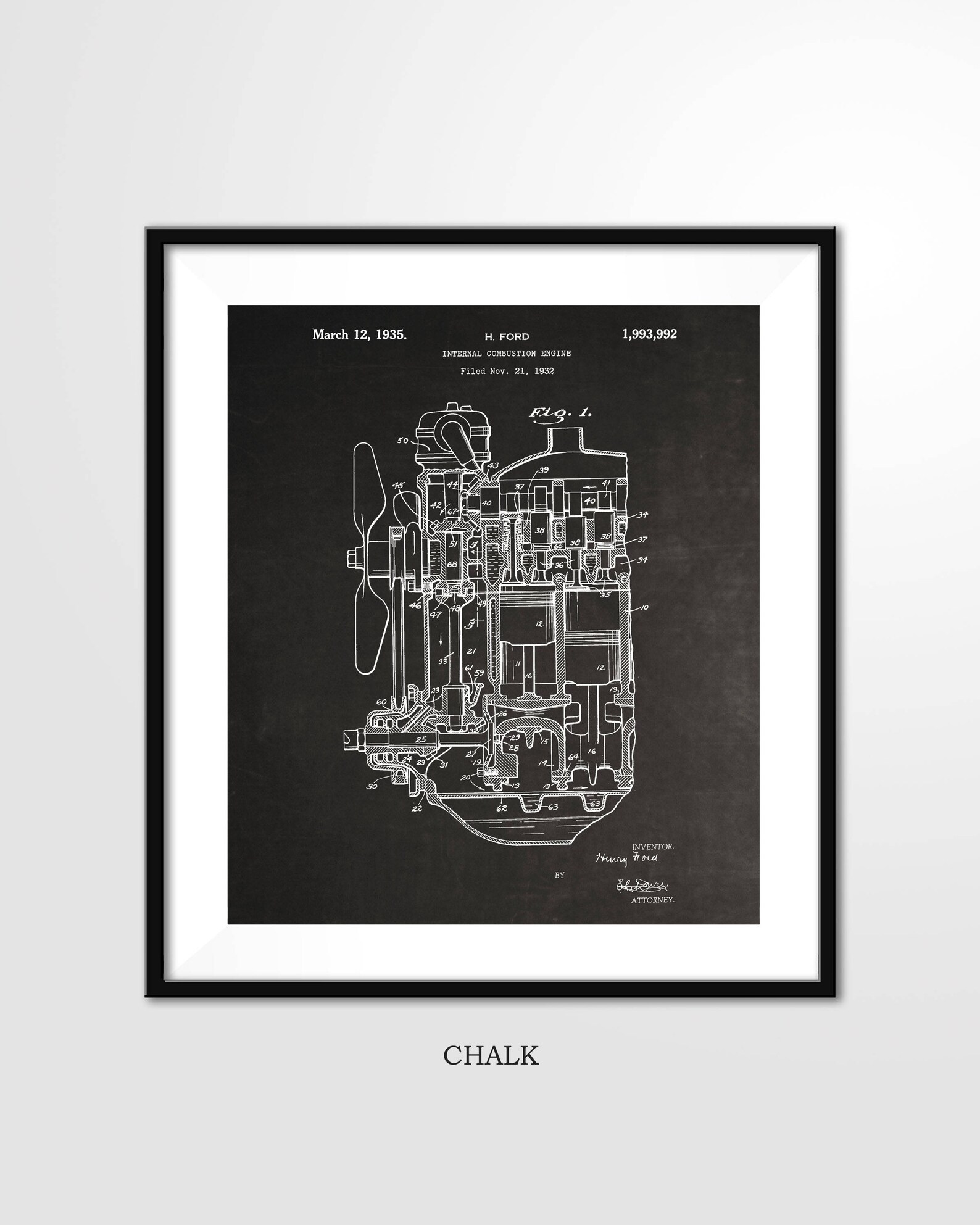 Ford Patent Print 1935 FORD COMBUSTION ENGINE Poster - Etsy