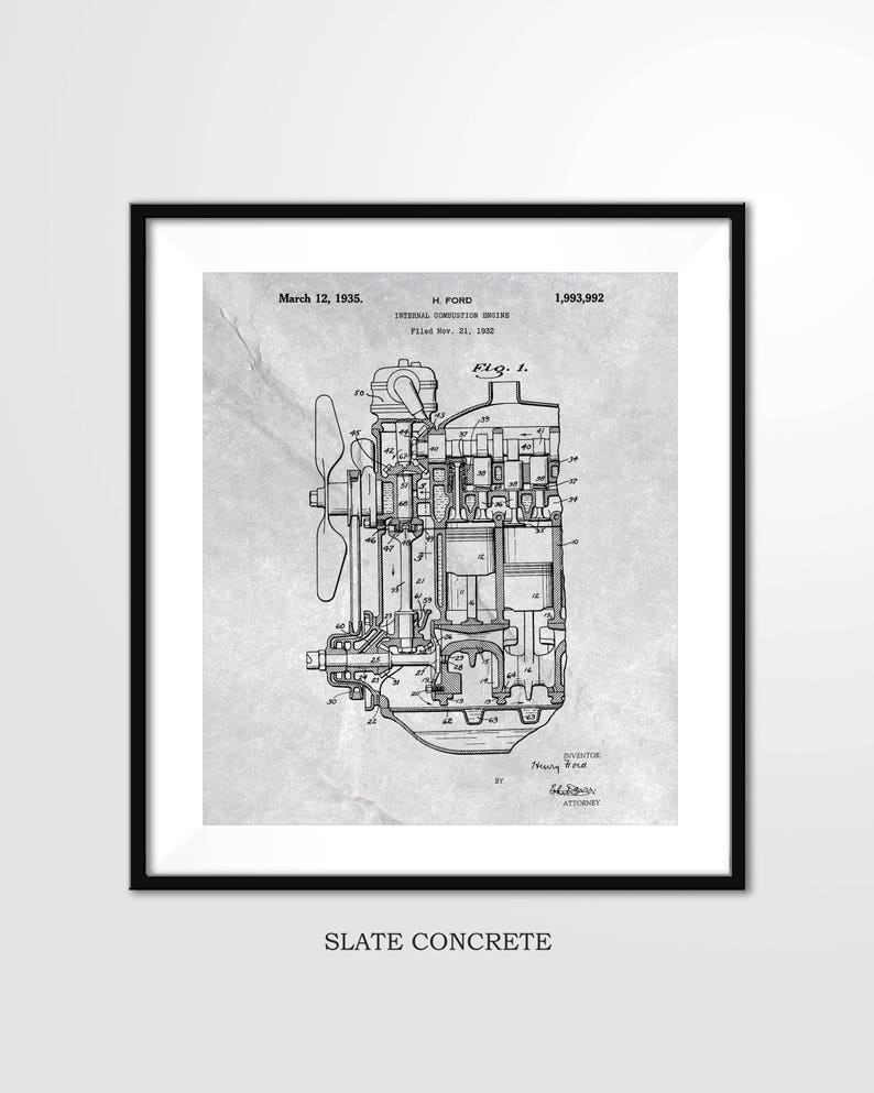 Ford Patent Print 1935 FORD COMBUSTION ENGINE Poster - Etsy