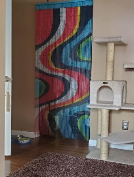 Color Art Bead Curtain Bamboo Door Beads Color Art Bead Curtain Bamboo Door, Custom Bamboo Beaded Curtains