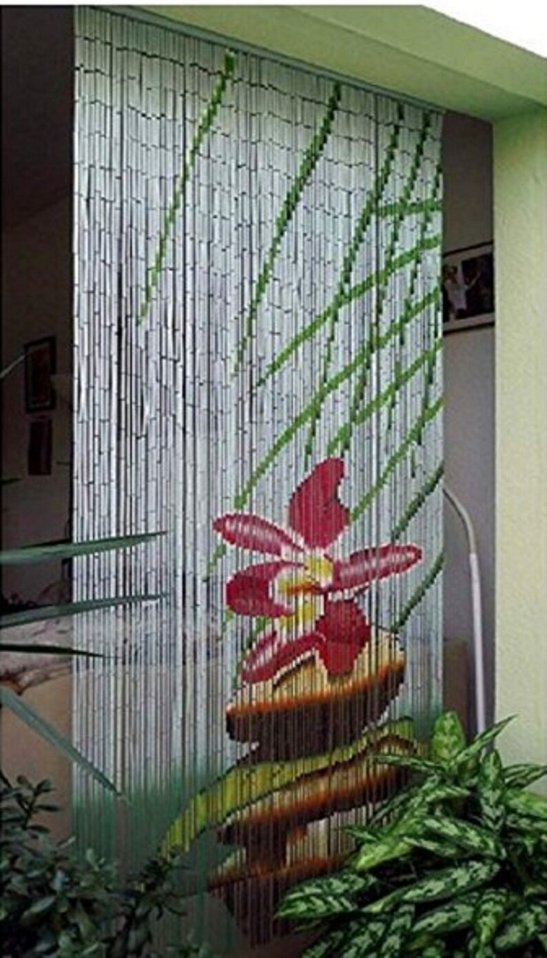 Spa Beaded Curtain Room Dividers Beaded Door Curtain Etsy