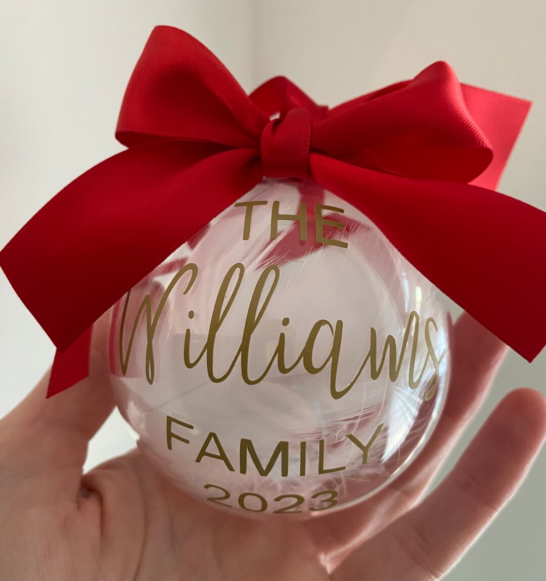 Personalised Family Bauble Family Christmas Bauble Name Etsy UK
