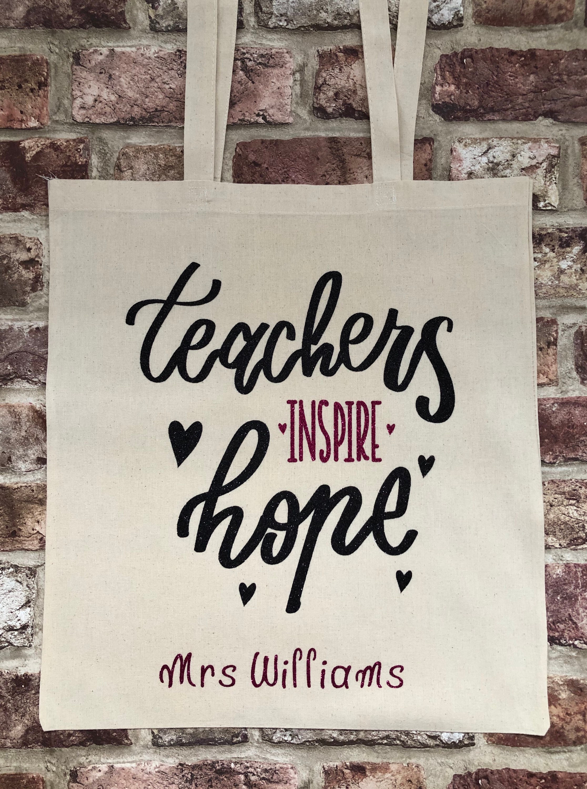 Personalised Teacher Tote Bag/ Teacher Gift Bag/ School Etsy