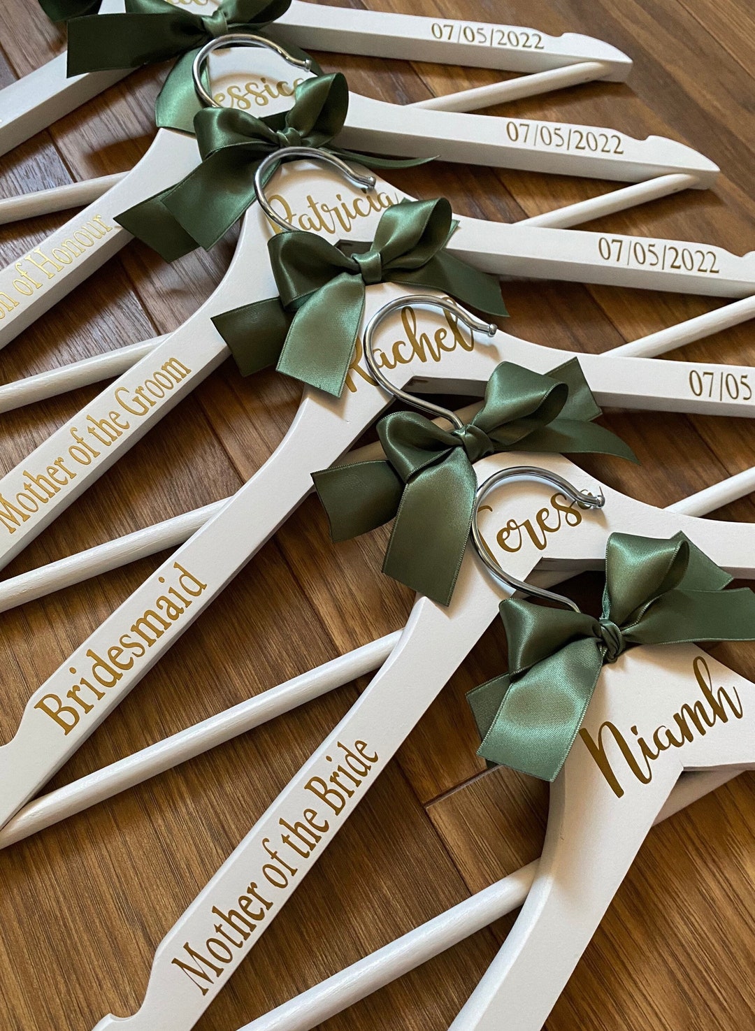 Personalised Wedding Hangers Wedding Bride Bridesmaid Best Man Flower