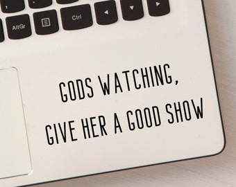 Gods Watching Permanent Waterproof Decal Sticker | Car Decal | Laptop Decal | Affordable Gifts | Punk Gifts