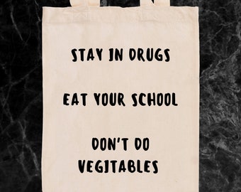 Eat Your School Eco Friendly Alternative Tote Bag | Reusable | Gifts For Artists