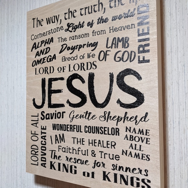 Names of Jesus Art Etsy