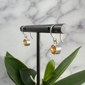Citrine Drop Earring Dangles, Ear Wire Earrings, November Birthstone, Faceted Gemstones