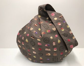 Japanese Knot Bag, Project Bag, Knitting bag, Knitting Project Bag, Crochet Project Bag, Wrist Bag, Evening Bag, Handmade Bag