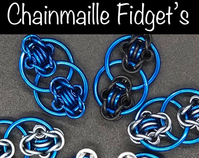 Blue Chainmail Spinner Sensory Tool & Toy Fidgets - Etsy