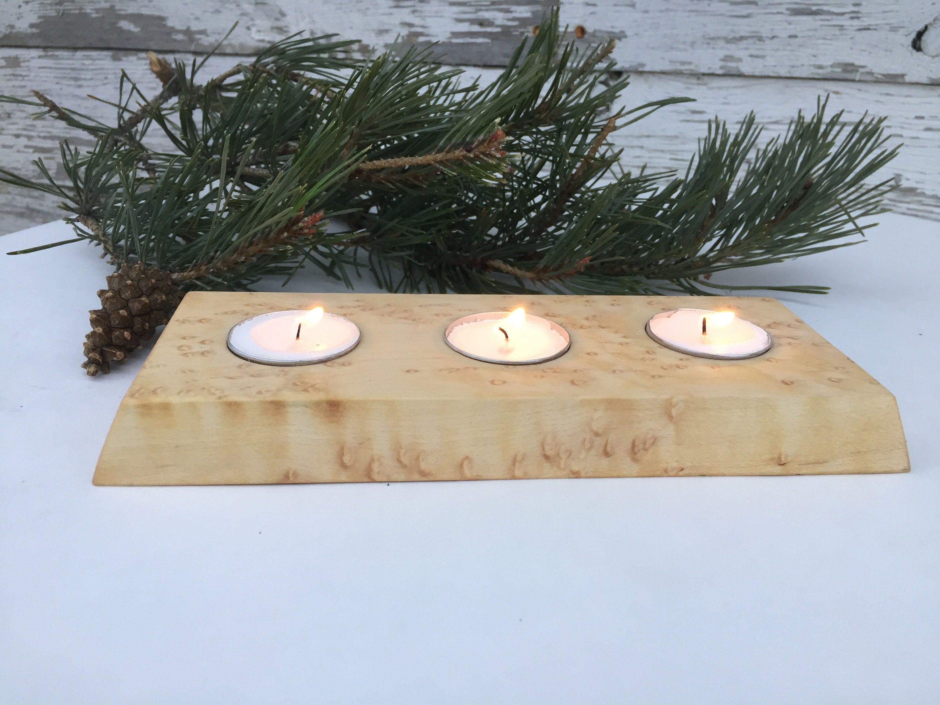 Wooden Candle Holder, Candle Center Piece, Tea Light Candle Holder