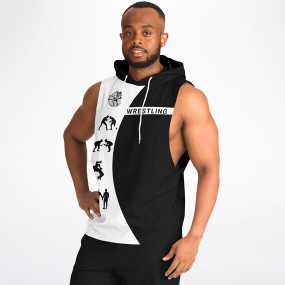 Sleeveless workout hoodie sale