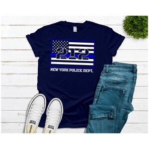 212 Area Code New York Police Department Thin Blue Line Flag - Etsy