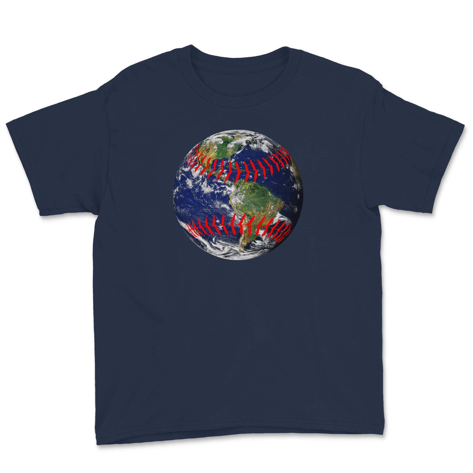 I Heart Baseball Earth Graphic Red Stitches Design Art Gift - Etsy