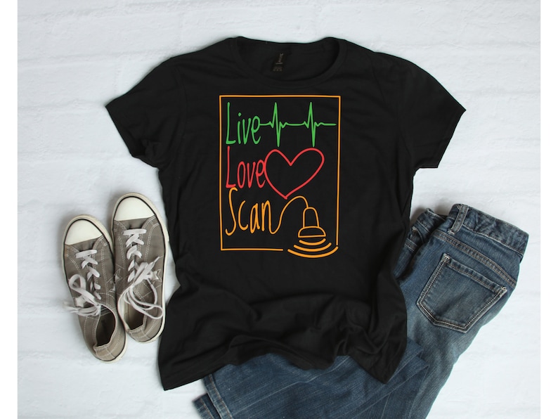 Live Love Scan T-Shirt Sonographer T-Shirt Ultrasound Tech T-Shirt Women's T-Shirt Graphic T-Shirt Gift For Ultrasound Tech Women's Tee image 1