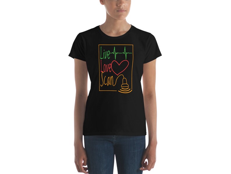 Live Love Scan T-Shirt Sonographer T-Shirt Ultrasound Tech T-Shirt Women's T-Shirt Graphic T-Shirt Gift For Ultrasound Tech Women's Tee image 2