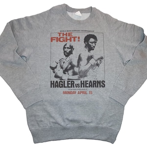 Marvin Hagler Vs Tommy Hearns Kampfplakat Graues Sweatshirt Größen erhältlich S-2XL KOSTENLOSER VERSAND WELTWEIT