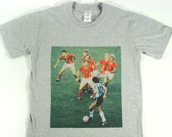 Diego Maradona 1982 World Cup Grey T-shirt sizes available S-3XL (Personalisation available upon request)