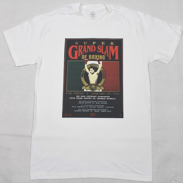 Julio Cesar Chavez Vs Frankie Randall fight poster White T-shirt sizes available S-3XL