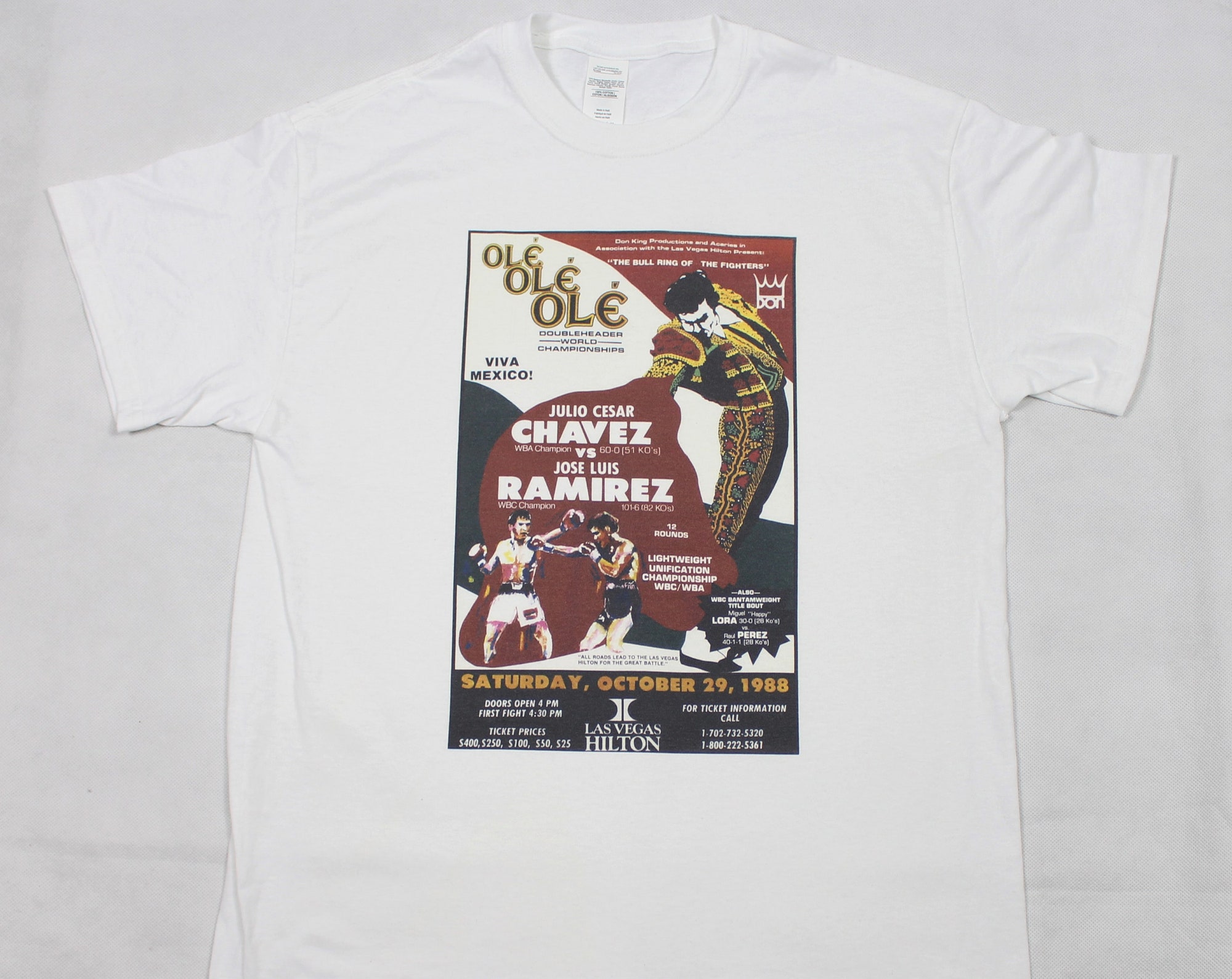 Discover Julio Cesar Chavez Vs Jose Luis Ramirez fight poster T-shirt