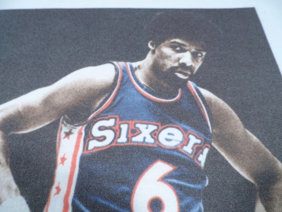 Y2K Vintage Dr J Julius Erving NBA Philadelphia 76ers Sixers Black 3XL