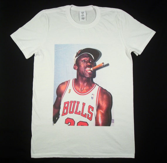 Michael Jordan Smoke Tshirt Chicago Bulls Tee Shirts S-3XL