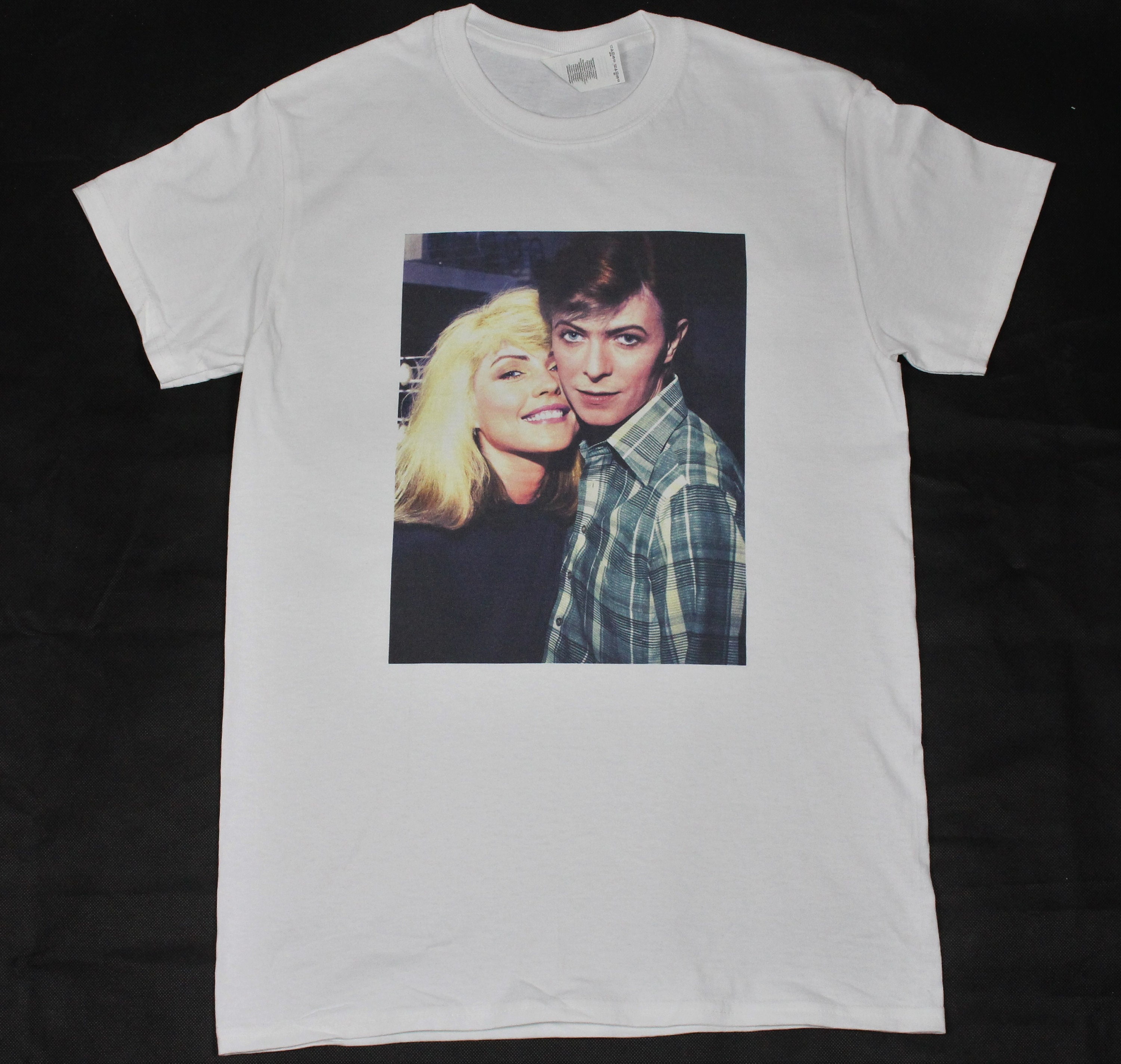David Bowie and Debbie Harry White T 