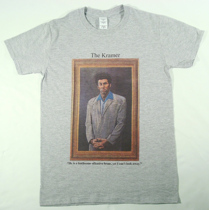 Kramer Sienfeld Painting Grey Tshirt Sizes Available S3XL Etsy