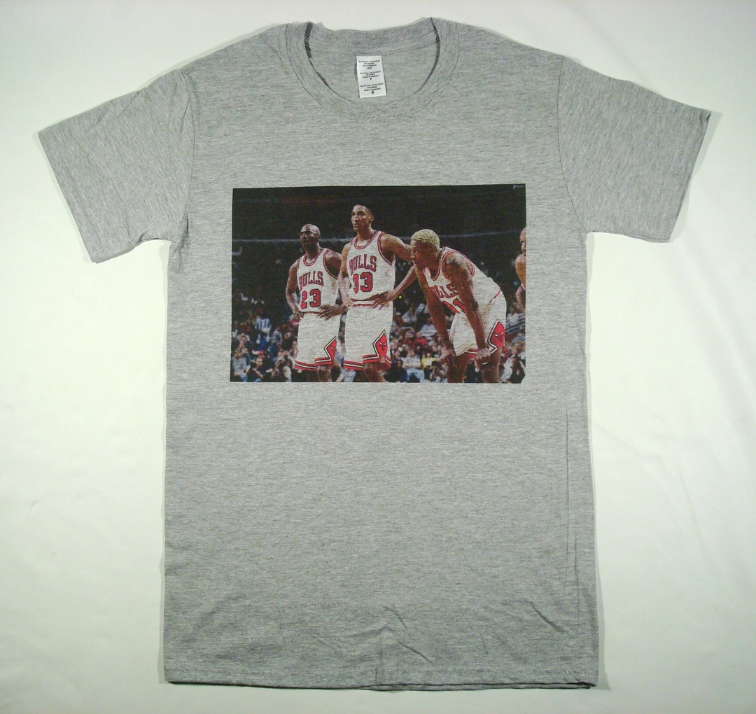 Michael Jordan Scotty Pippen Dennis Rodman Grey T-shirt Sizes - Etsy