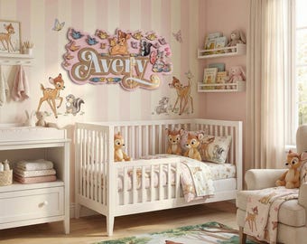 Custom Acrylic Nursery Name Sign – 3D Baby Room Decor
