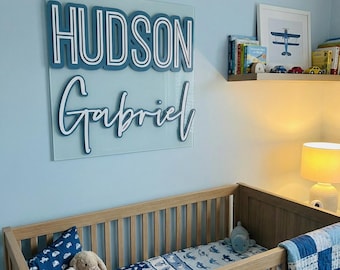 Custom Acrylic Name Sign: 3D Nursery Decor