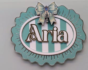 Oval Nursery Name,  Mirror, Girls Room Decor,  Acrylic Name, Baby Gift, Baby Shower, Custom Made, Perspex, Tiffany Style,