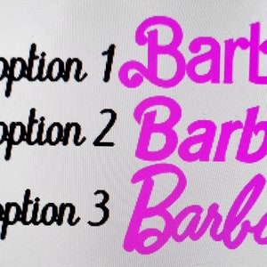 Barbie Name Sign Triple Layered Name Acrylic Wall Plaque Barbie Custom