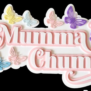 Acrylic NameName Plaque Butterfly Name Plaque 3d Name Sign Script Name Custom Name sign Girls Personalised NameTriple Layered Name image 3