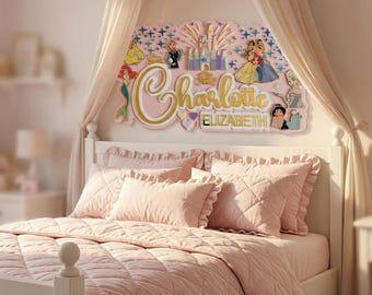 Custom Princess Name Sign: Triple Layer Acrylic Girls Room Decor
