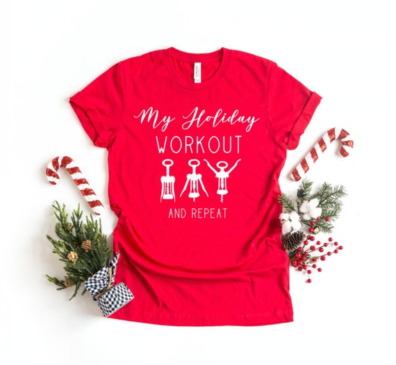 funny christmas workout shirts