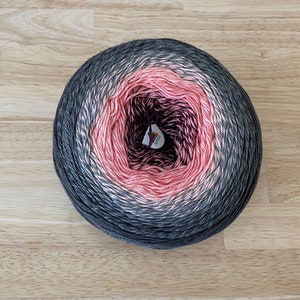 Large Ombre Gradient Yarn Cake Gray Peach Pink Merlot Gradient Cake Yarn Hobbii Twister