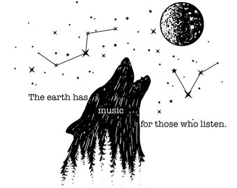 The earth has music for those who listen - Digital Download - Wolf