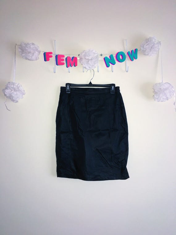 Rare Vintage 1980s Skirt, Mystique – Leather with