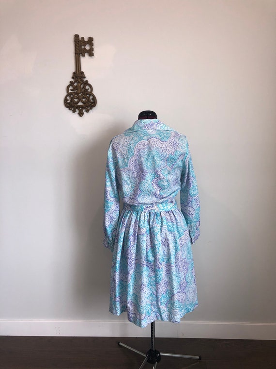 Vintage 1960s Dress, Sears Perma Prest - Pastel P… - image 3