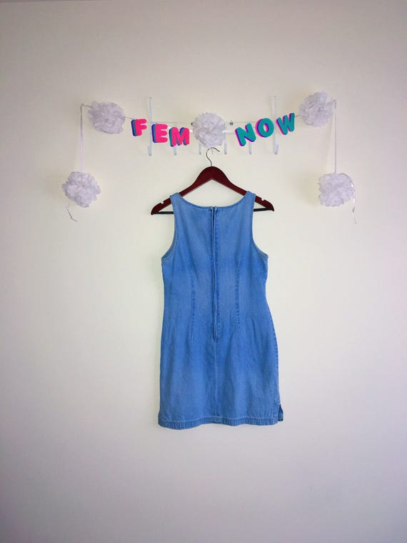 Vintage 1990s Dress, Vintage Blue – Jean - image 2