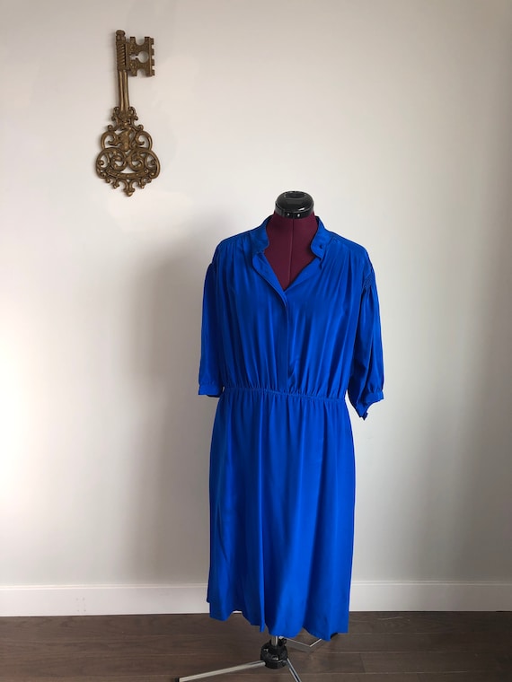 Vintage 1980s Dress, Pat Argenti Ltd. – Cobalt Sil
