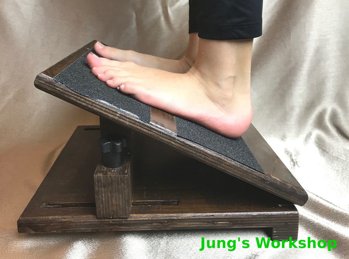 Adjustable Wooden Slant Board Calf Stretcher 12 X 12 Etsy