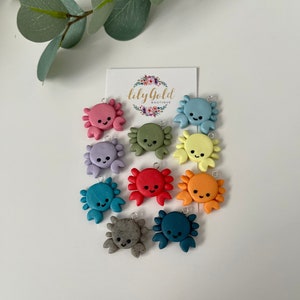 Kawaii Cute Mini Crab Charm, Handmade Polymer Clay Charm, Adorable Sea Creature, Unique Ocean-Inspired Gift, Cute Marine Decor