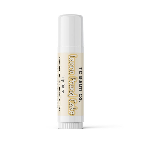 Lemon Pound Cake Flavored Lip Balm - Moisturizing Lip Balm - Lip Care - Natural Lip Balm