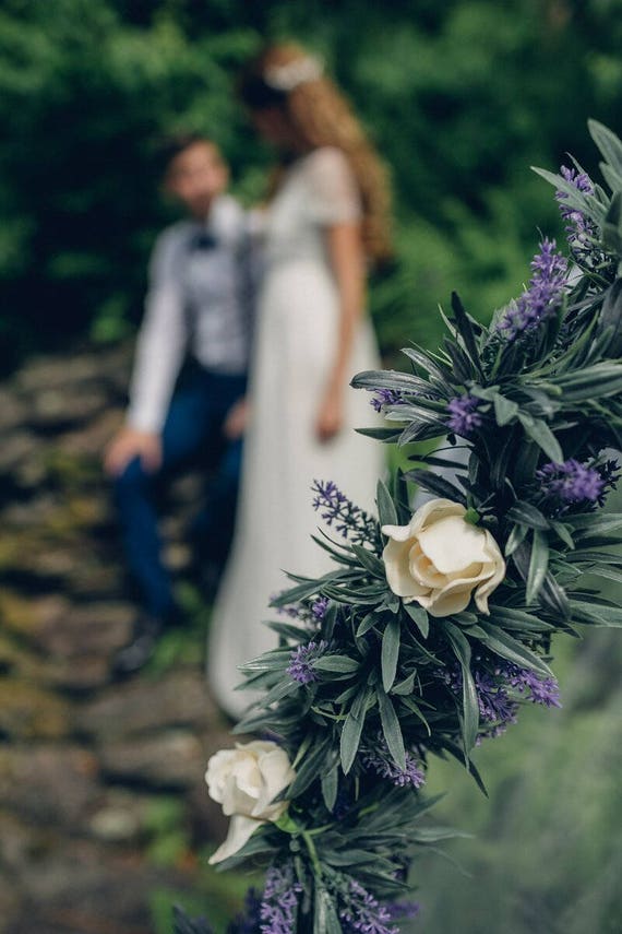 artificial lavender 5 1//2ft wedding arch Lavender Garland for wedding arch