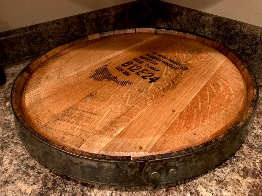 Lazy Susan Bourbon Barrel Lid Lazy Susan Barrel Head Lazy Etsy