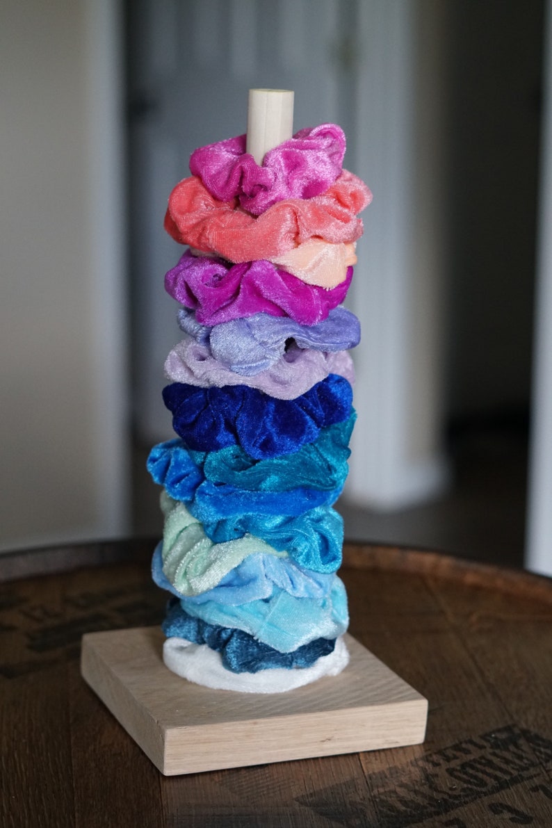 Scunchie Holder Wooden Scrunchie Holder Hair Accessory Etsy