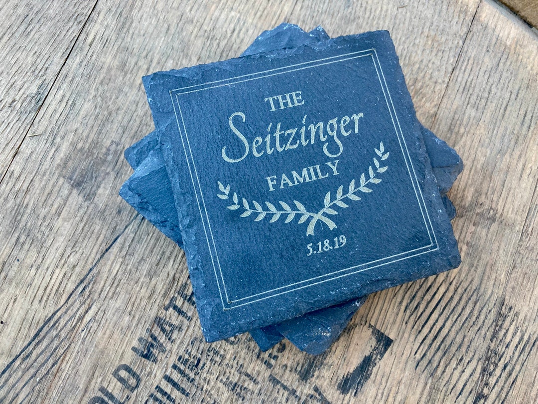 Customized Name Coasters, Custom Coasters, Name Coasters, Family Name