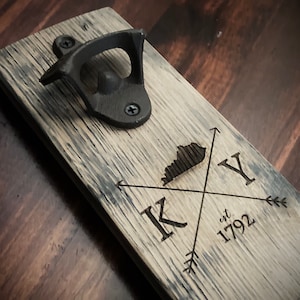 Barrel Stave Bottle Opener, Extra Large Bottle Opener, Bottle Opener, Large Bottle Opener, Kentucky Bottle Opener, Barrel Opener,Wall Opener
